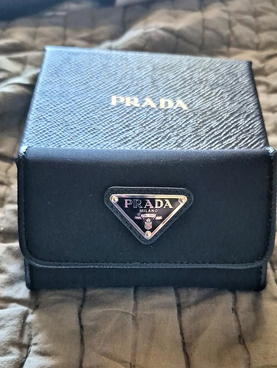 Prada Handbags - Prada Saffiano and Nylon 6-Key Holder Case Black
